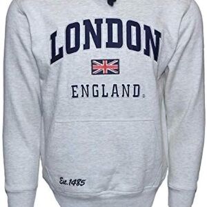 GWCC London England Union Jack hoodie sweatshirt 4XL Fleece Lined Mens